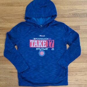 MLB Cubs Royal Blue 'TAKE 17' Hooded Pullover